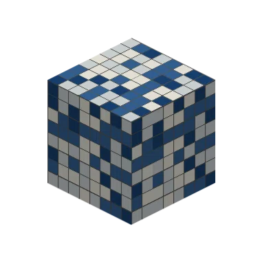Blue White Micro Mosaic